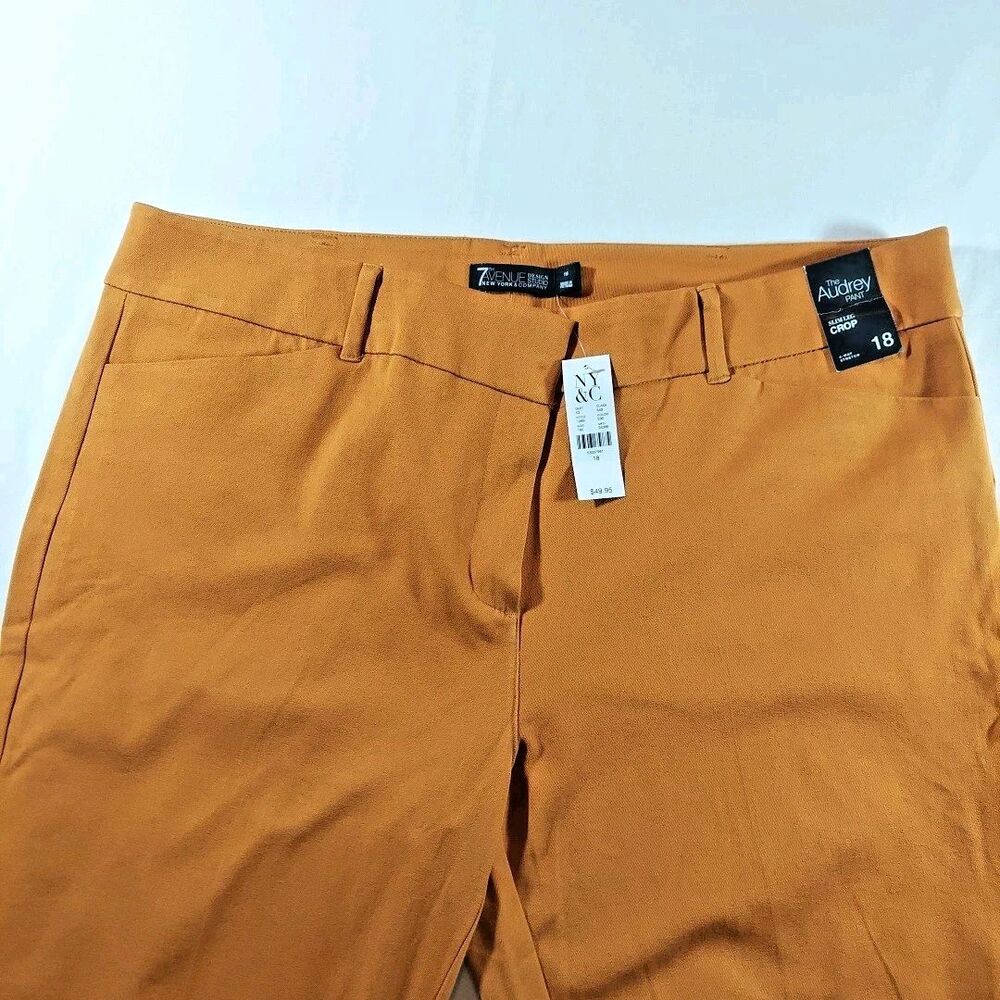 7th Avenue NY&C The Audrey Pant Slim Leg NWT Size 18 Womens Pant Showgirl Orange